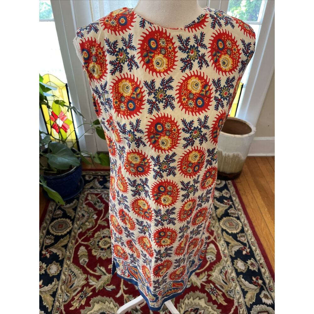 Vintage 50s 60s Handmade XS Floral Mini Summer Dress Mod MCM Retro Cotton Zip - Picture 3 of 14